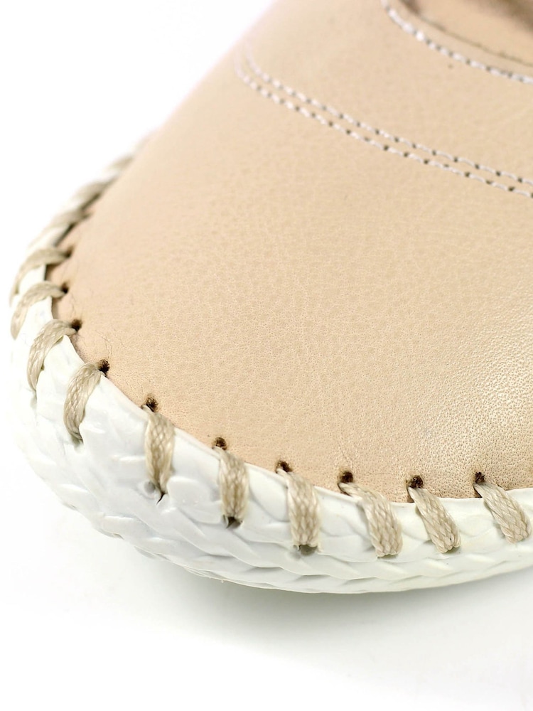 Lunar Cream St Ives Leather Plimsoll čevlji - Slika 8 iz 8