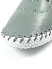 Lunar Grey St Ives Leather Plimsoll Shoes - Image 10 of 10