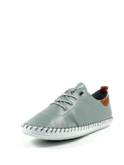 Lunar Grey St Ives Leather Plimsoll Shoes - Image 4 of 10