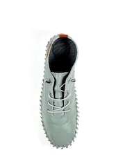 Lunar Grey St Ives Leather Plimsoll Shoes - Image 8 of 10