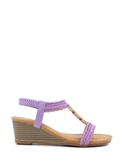 Lunar Purple Florence Wedge Sandals - Image 2 of 7