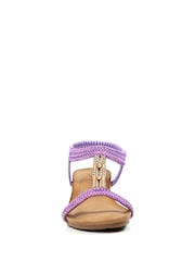 Lunar Purple Florence Wedge Sandals - Image 4 of 7