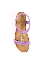 Lunar Purple Florence Wedge Sandals - Image 6 of 7