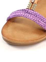 Lunar Purple Florence Wedge Sandals - Image 7 of 7