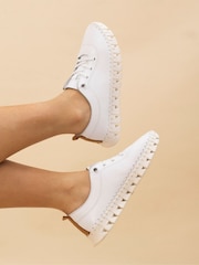 Lunar St Austell Leather Plimsoll White Shoes - Image 1 of 8
