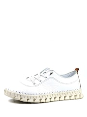 Lunar St Austell Leather Plimsoll White Shoes - Image 3 of 8