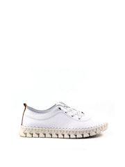 Lunar St Austell Leather Plimsoll White Shoes - Image 4 of 8