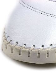 Lunar St Austell Leather Plimsoll White Shoes - Image 8 of 8