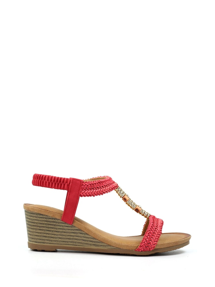 Lunar Orange Florence Wedge Sandals - Image 2 of 7