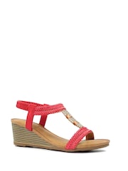 Lunar Orange Florence Wedge Sandals - Image 3 of 7