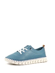 Lunar modra St Austell Light Leather Plimsoll čevlji - Slika 4 iz 8