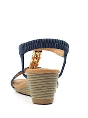 Lunar Blue Florence Navy Wedge Sandals - Image 5 of 7