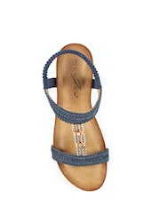 Lunar Blue Florence Navy Wedge Sandals - Image 6 of 7