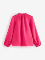 Banana Republic Pink Dolman Sleeve Shirred Blouse - Image 2 of 5