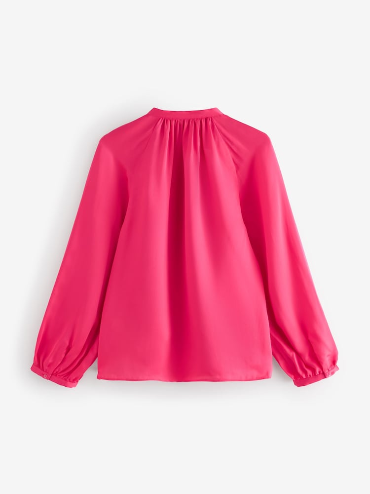 Banana Republic Pink Dolman Sleeve Shirred Blouse - Image 2 of 5
