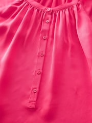 Banana Republic Pink Dolman Sleeve Shirred Blouse - Image 3 of 5
