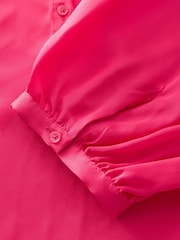 Banana Republic Pink Dolman Sleeve Shirred Blouse - Image 4 of 5