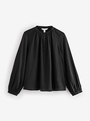 Banana Republic Black Dolman Sleeve Shirred Blouse - Image 1 of 3