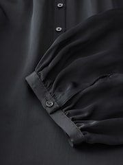 Banana Republic Black Dolman Sleeve Shirred Blouse - Image 3 of 3