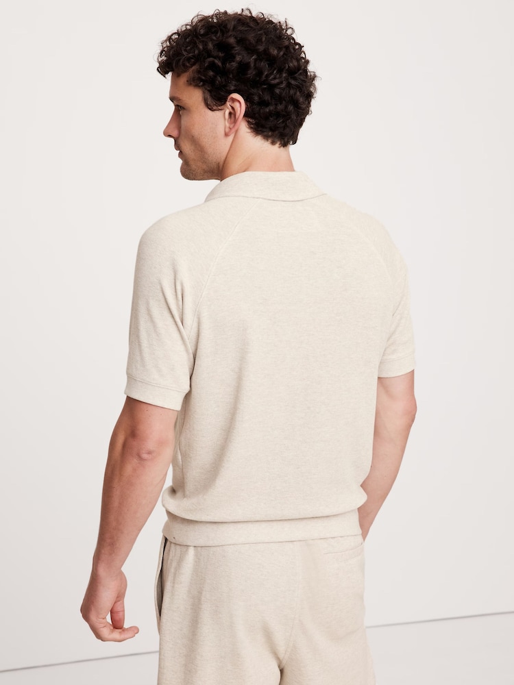 Бежевый - Banana Republic Waffle Knit Polo Shirt - Image 2 of 5