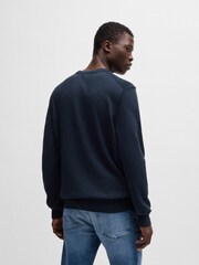 BOSS Light Blue Regular-Fit Logo Jumper - Image 2 of 9