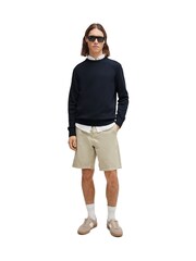 BOSS Light Blue Regular-Fit Logo Jumper - Image 7 of 9