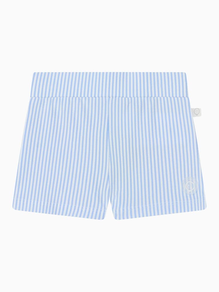 MORI Blue UPF 50+ Seersucker Stripe Swim Shorts - Image 3 of 3