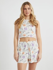 Skinnydip White Snoopy Vest & Short Pyjama Set - Image 5 of 5