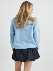 Skinnydip Blue 3D Flowers Knitted Jumper - Image 2 of 8