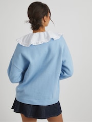 Skinnydip Blue 3D Flowers Knitted Jumper - Image 6 of 8