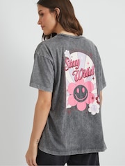 Skinnydip Grey Stay Wild T-Shirt - Image 2 of 5