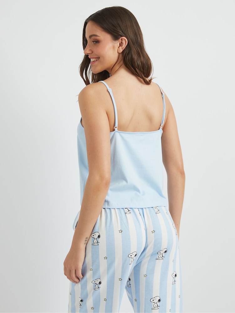 Skinnydip Blue Snoopy x Cami & Trousers Pyjamas Set - Image 3 of 5