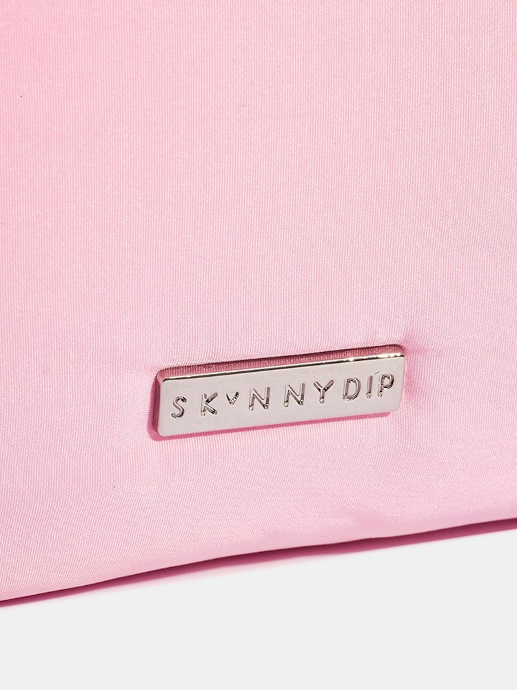 Skinnydip Pink Strawberry Quilted Makeup Bag - Image 5 of 5