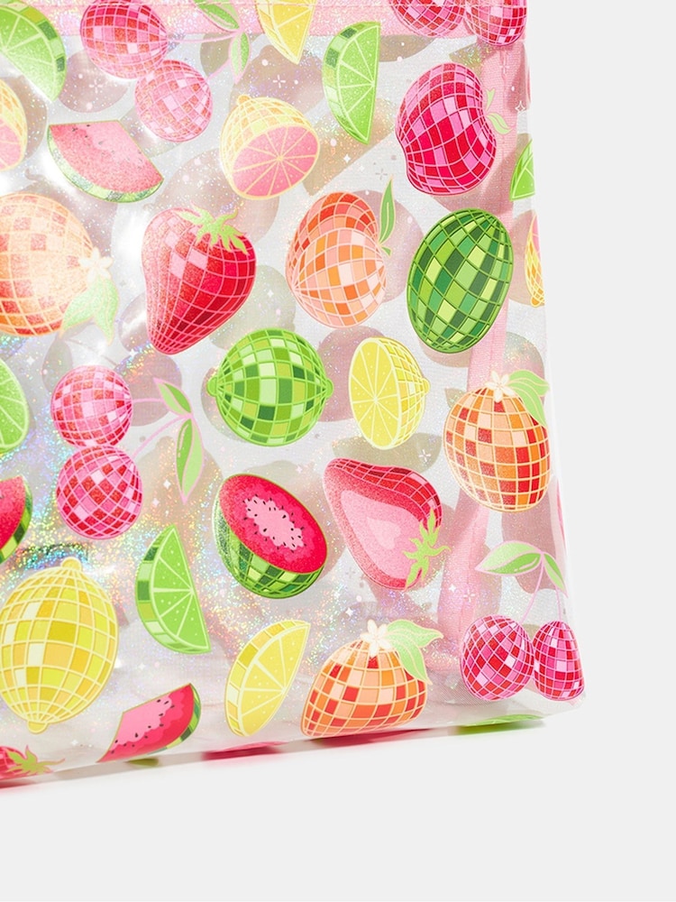 Skinnydip Pink Red Disco Fruit Salad Wash Bag - Image 4 of 4