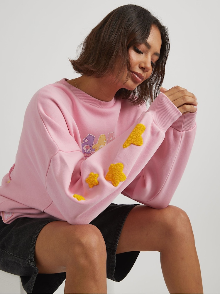 Skinnydip Pink Care Bears x Too Sweet To Care Sweatshirt - Image 4 of 6