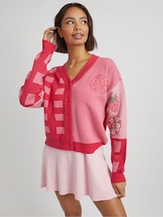 Skinnydip Red Strawberry Shortcake Knitted Cardigan - Image 1 of 5