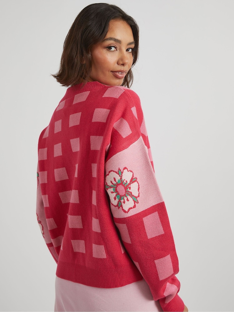 Skinnydip Red Strawberry Shortcake Knitted Cardigan - Image 2 of 5