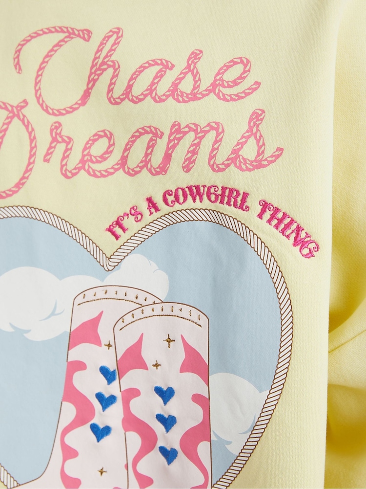 Skinnydip Chase Dreams Not Cowboys Sweatshirt - صورة 5 من 5