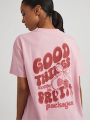 Skinnydip Pink Good Things T-Shirt - Image 3 of 4