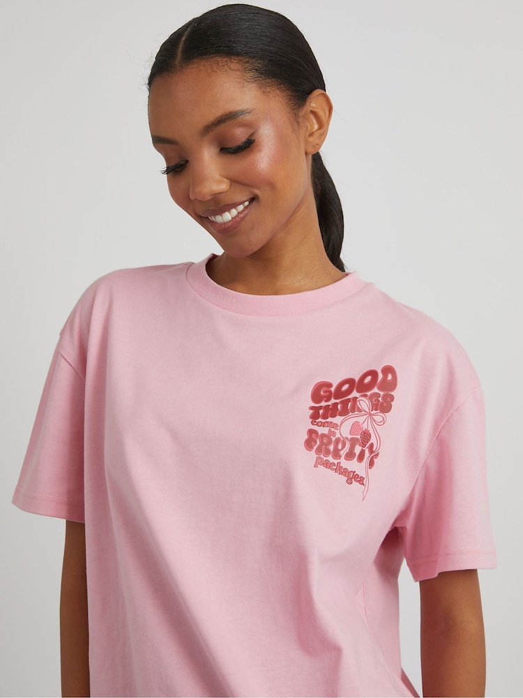 Skinnydip Pink Good Things T-Shirt - Image 4 of 4