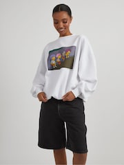 Skinnydip White The Simpsons x Bart On The Road Sweatshirt - Image 2 of 4