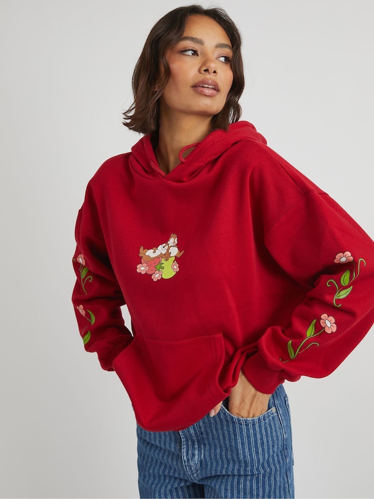 Skinnydip Red Disney Chip N Dale Life Is Sweet Hoodie - Image 3 of 4
