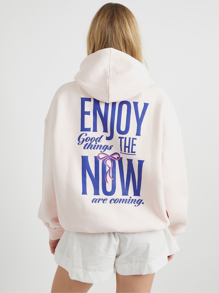 Skinnydip Pink Enjoy The Now Hoodie - Image 3 of 4