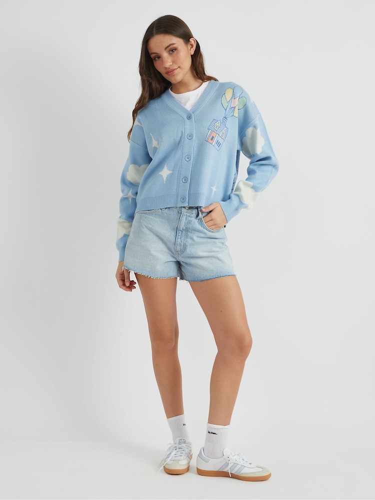 Skinnydip Blue Disney Up Knitted Cardigan - Image 1 of 4