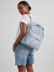 Skinnydip Blue Ditsy Strawberry Backpack - Image 1 of 2