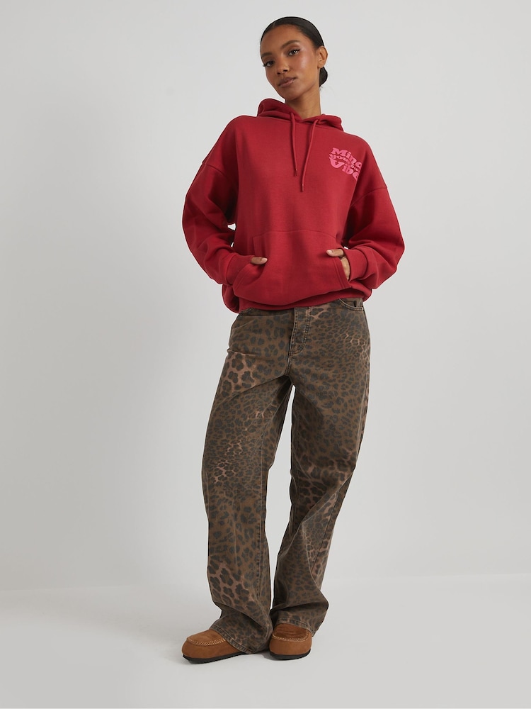 Skinnydip Red Mind Your Own Vibe Cherry Hoodie - Image 1 of 4