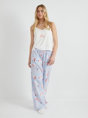 Skinnydip Dark Blue Cowboy Coquette Cami & Trouser Pyjamas Set - Image 1 of 6