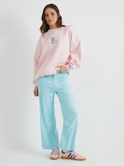 Skinnydip Barbie Pink Disney Cars Flo's Cafe Sweatshirt - Image 1 of 5