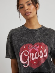 Skinnydip Grey Gross T-Shirt in Acid Wash - Image 3 of 4