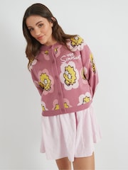 Skinnydip Pink The Simpsons Lisa Flower Knitted Cardigan - Image 1 of 4